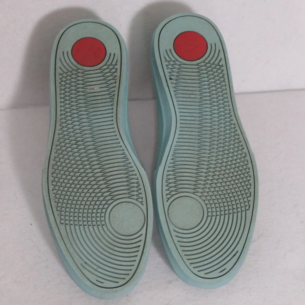 Savale Mens Glover Shoes 6 Turquoise Blue Pig Suede Minimalist Loafer Slip On